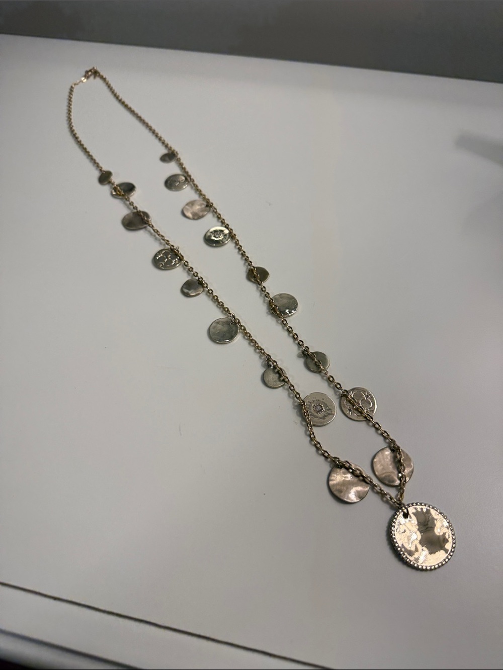 Gold Coin Layered Pendant Necklace - Women's Jewelry